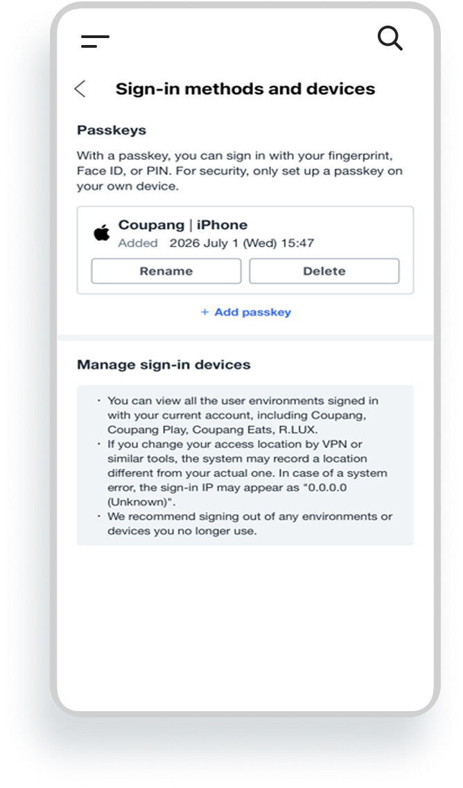 Passkey setup complete!